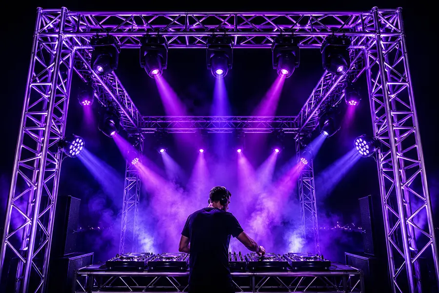 Estrutura de treliça de alumínio para DJ
